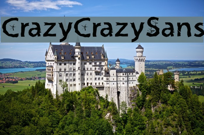 CrazyCrazySans Font examples