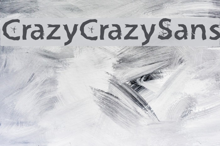 CrazyCrazySans Font examples