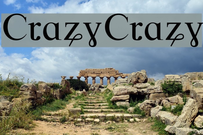 CrazyCrazy Font examples