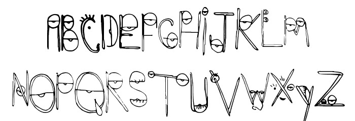 CrazyEyes Font LOWERCASE