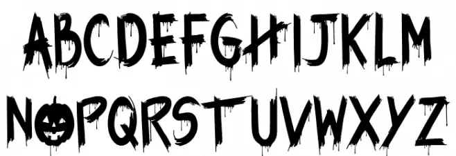 CrazyHappyHalloween-Regular Font Litere mari