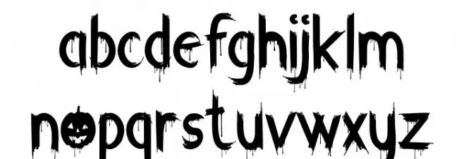 CrazyHappyHalloween-Regular Font Litere mici