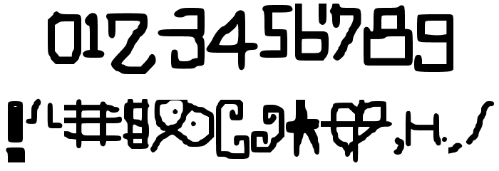 CrazyMessyLife_ Font OTHER CHARS