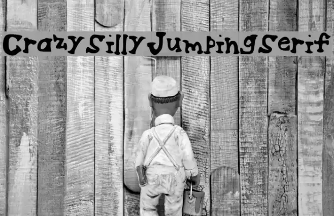 CrazySillyJumpingSerif Font examples