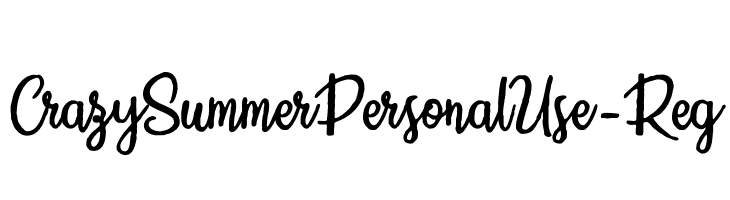CrazySummerPersonalUse-Reg  フリーフォントのダウンロード