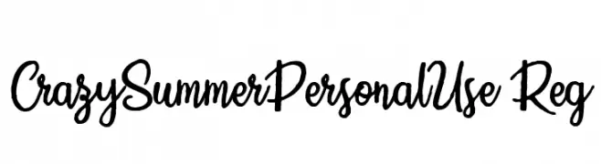 CrazySummerPersonalUse-Reg  Fuentes Gratis Descargar