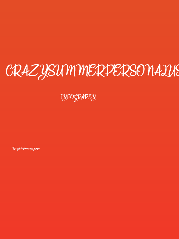 CrazySummerPersonalUse-Reg Poster
