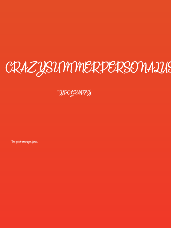 CrazySummerPersonalUse-Reg Poster
