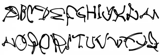 CrazyWritten Font Litere mari