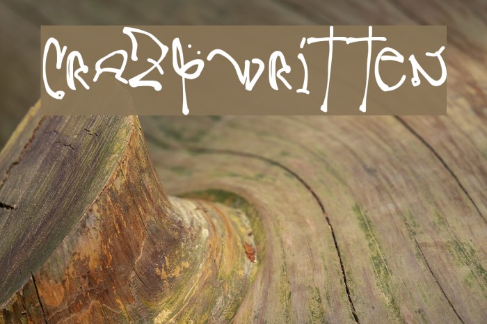 CrazyWritten Font examples