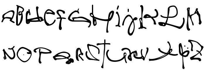 CrazyWritten Font LOWERCASE