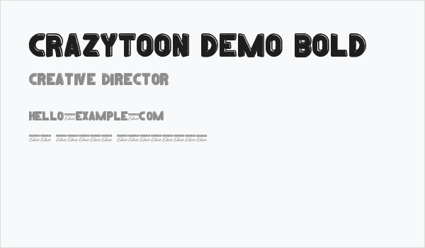 Crazytoon Demo Bold Business Card