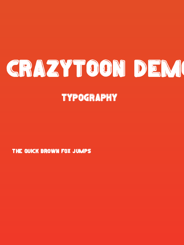 Crazytoon Demo Bold Poster