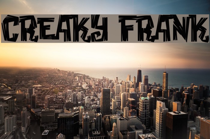 Creaky Frank Font examples