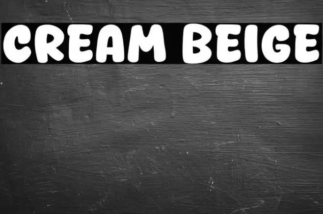 Cream Beige Font examples