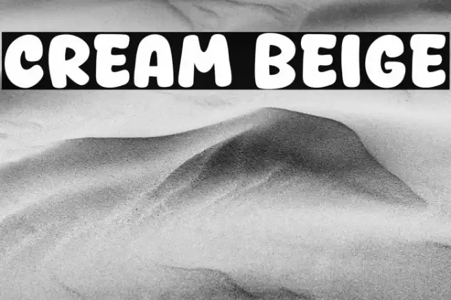 Cream Beige Font examples
