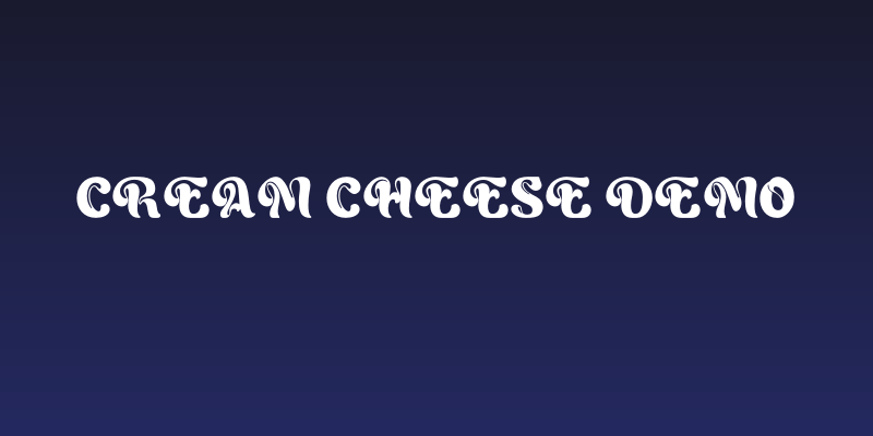 Cream Cheese Demo Social Header