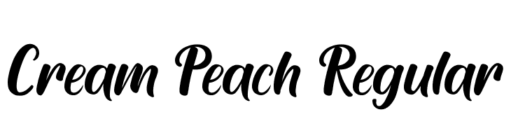 Cream Peach Regular  font caratteri gratis