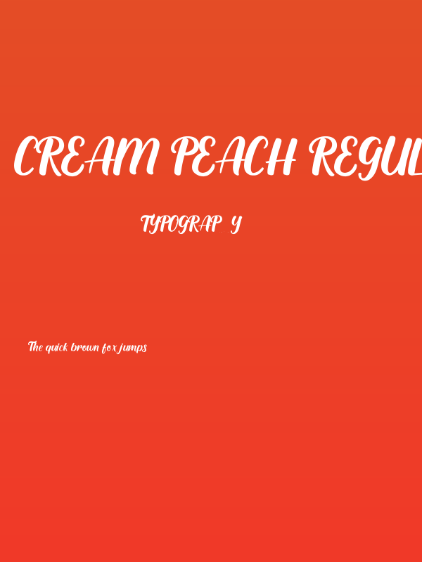 Cream Peach Regular Poster