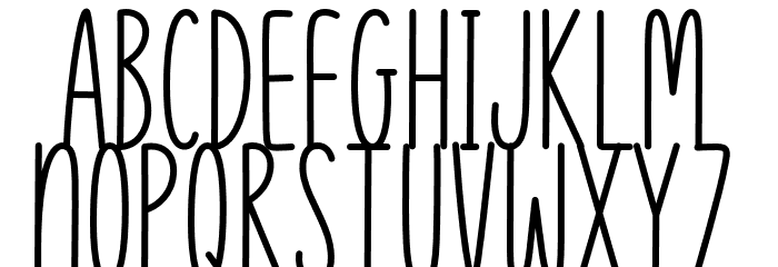 Cream Peach Font LOWERCASE