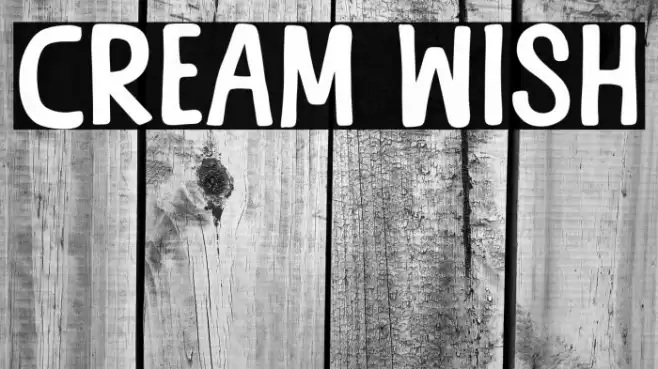 Cream Wish Caratteri examples