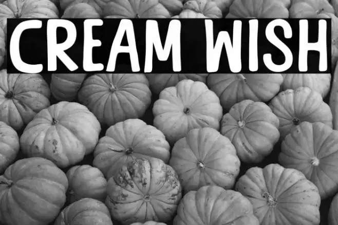 Cream Wish Caratteri examples