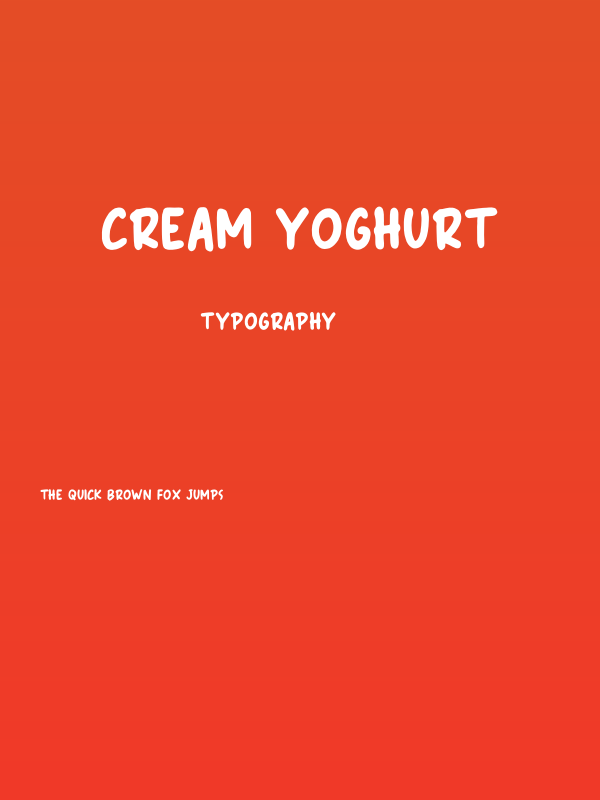 Cream Yoghurt Poster