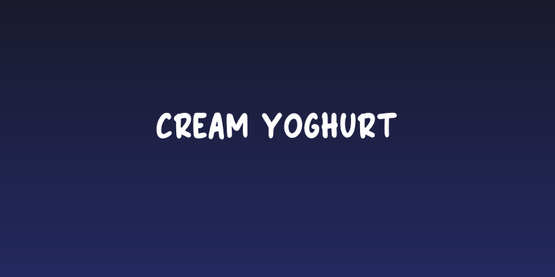 Cream Yoghurt Social Header