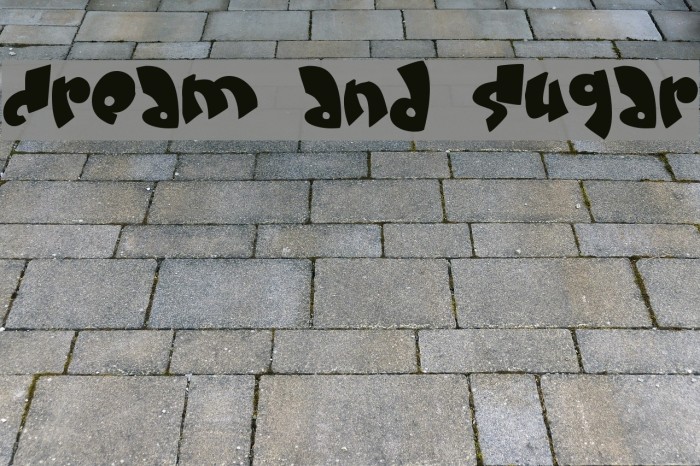 Cream and sugar Font examples