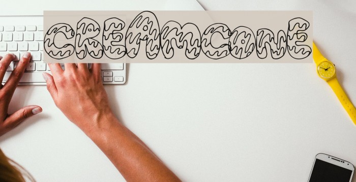 CreamCone Schriftart examples