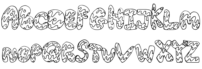 CreamCone Schriftart Kleinbuchstaben