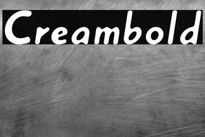 Creambold Font examples