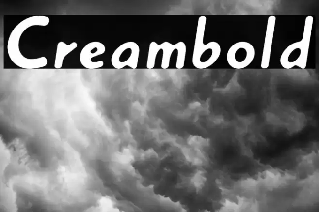 Creambold Font examples
