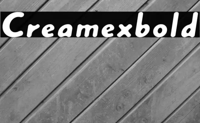 Creamexbold Font examples