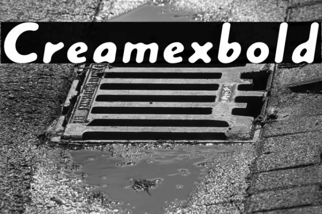 Creamexbold Font examples