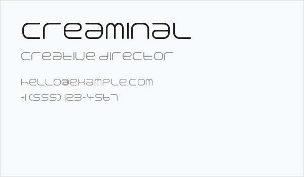 Creaminal Business Card