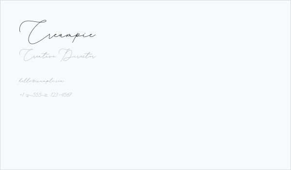 Creampie Business Card