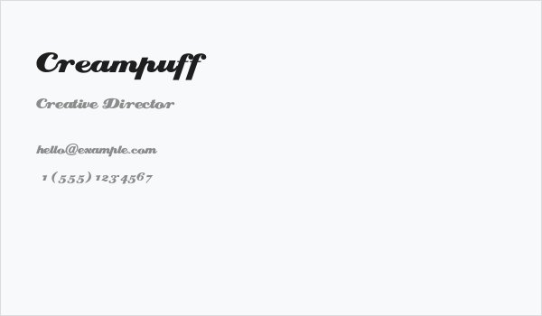 Creampuff Business Card