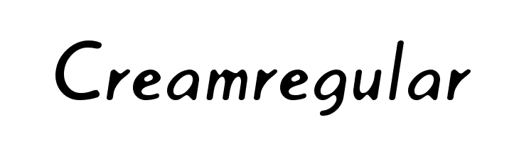 Creamregular Font