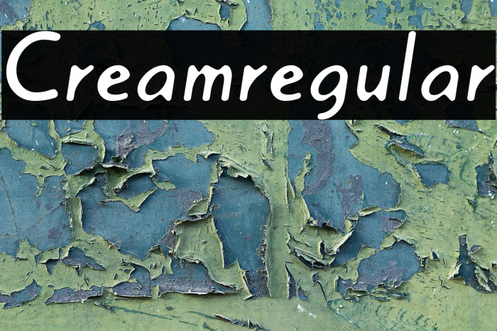 Creamregular Font examples