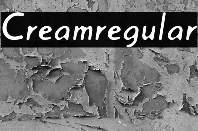 Creamregular خط examples
