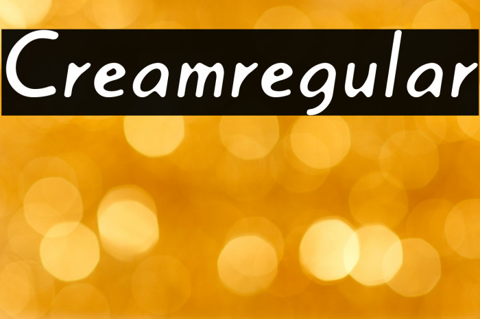 Creamregular Font examples