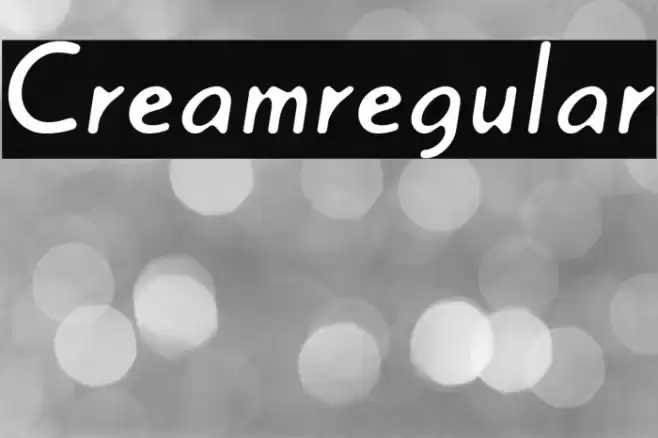 Creamregular خط examples