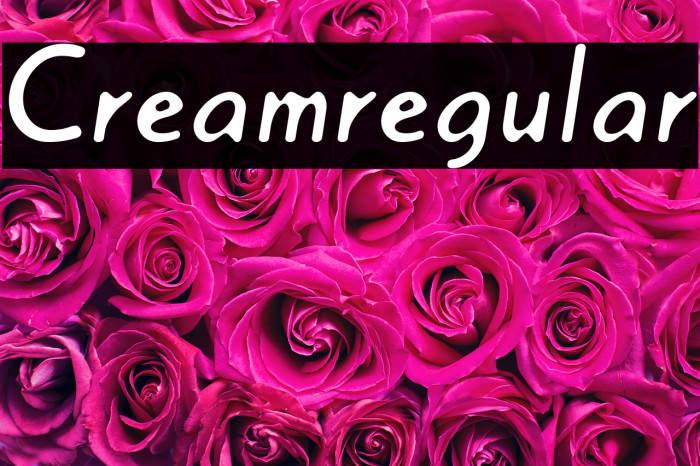 Creamregular Font examples