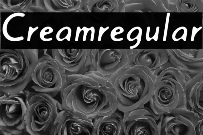 Creamregular خط examples