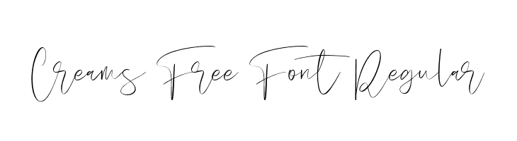 Creams Free Font Regular  Fuentes Gratis Descargar