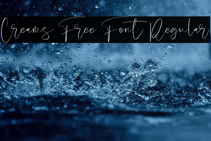 Creams Free Font Regular Example 1