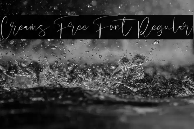 Creams Free Font Regular Font examples
