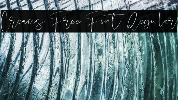 Creams Free Font Regular Example 2