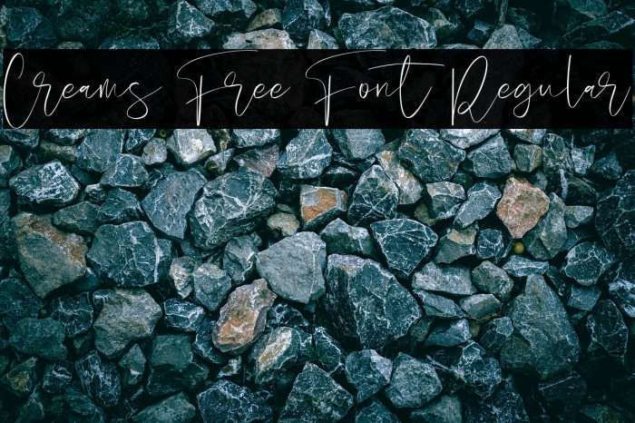 Creams Free Font Regular Example 3
